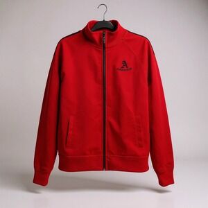Lucky Brand Athletic Track Jacket Full Zip Red Amsterdam Logo Men's XXL